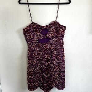 ZARA keyhole sexy mini printed dress